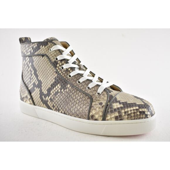 Christian Louboutin Louis Orlato Flat Python Ghost Roccia High Top Sneaker 44 11 - Picture 3 of 13